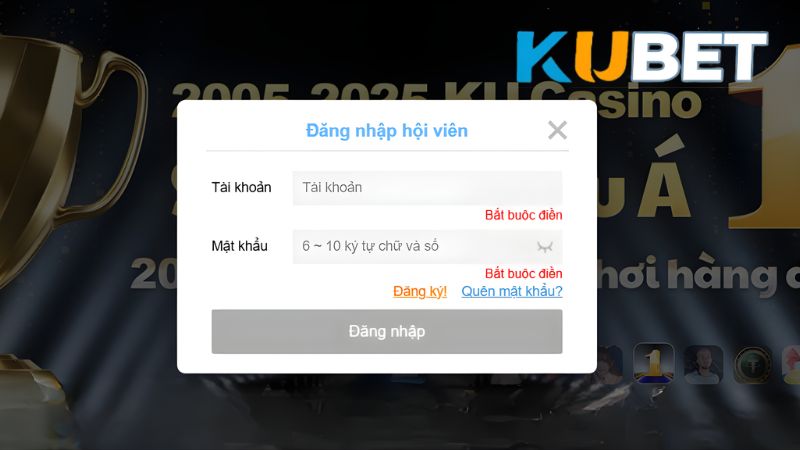 Cách thức đăng nhập KUBET trên website nhanh chóng, an toàn