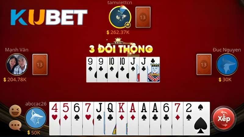 Giá trị lớn nhỏ của các bộ bài Tiến Lên được sắp xếp theo quy định chung